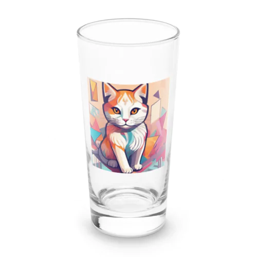 額に模様のある猫 Long Sized Water Glass