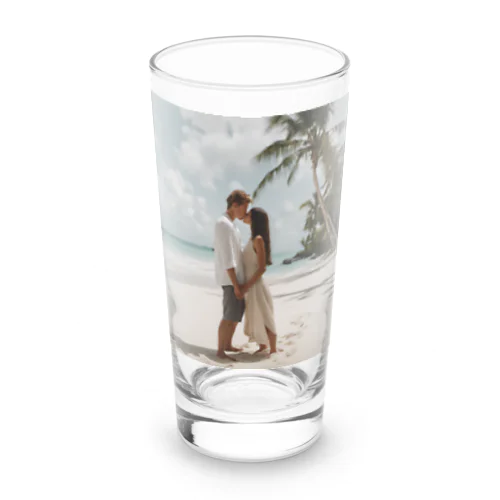 南国の砂浜と恋人 ロンググラス