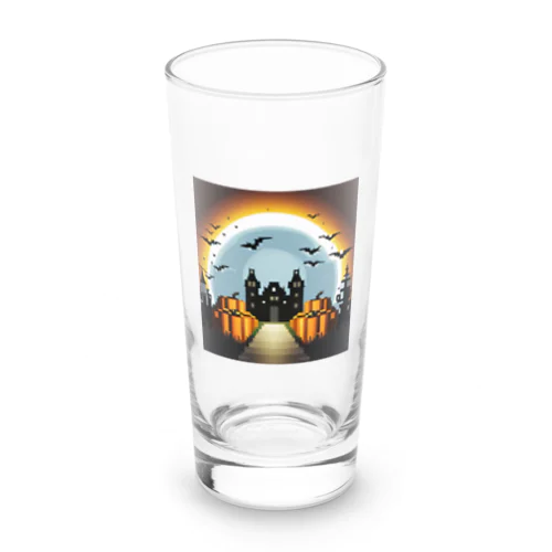 ドット絵のハロウィン城 Long Sized Water Glass