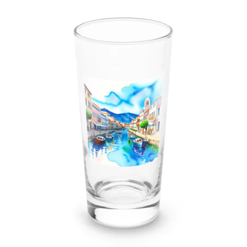 ギリシャの街並み Long Sized Water Glass