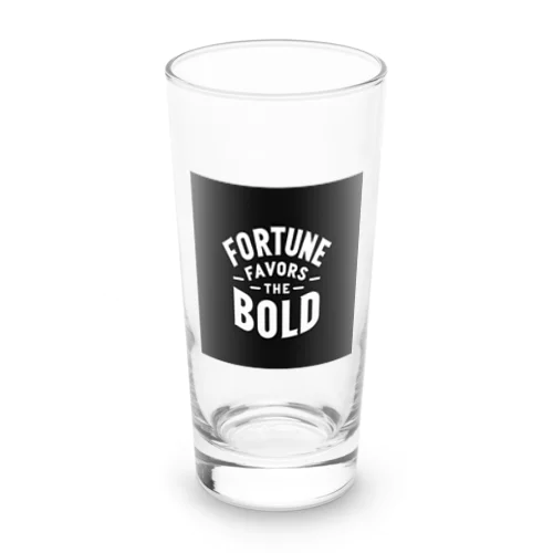 Fortune Favors The Bold Long Sized Water Glass