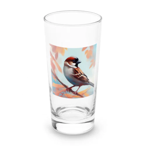 スズメ (House Sparrow) Long Sized Water Glass
