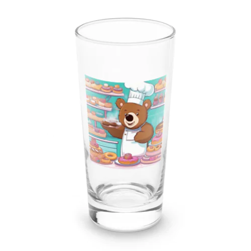 ドーナツ職人のクマさん Long Sized Water Glass