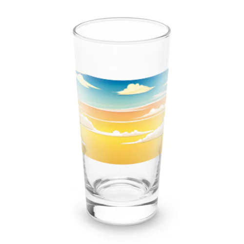 青い空、白い雲、黄色の…あれっ？ Long Sized Water Glass