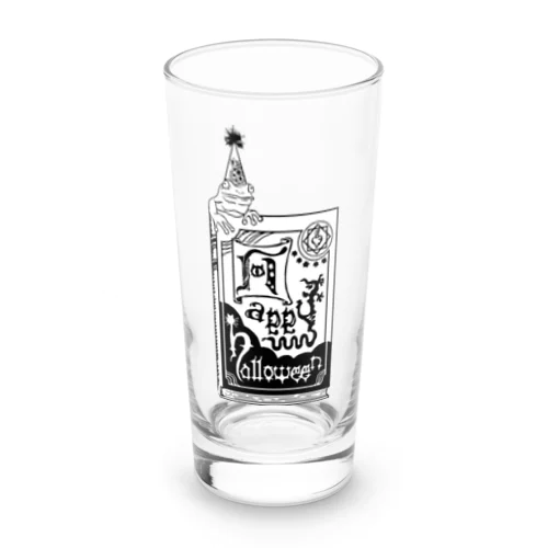 Happy Halloween grimoire Long Sized Water Glass