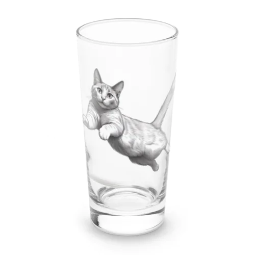 跳ね猫 Long Sized Water Glass