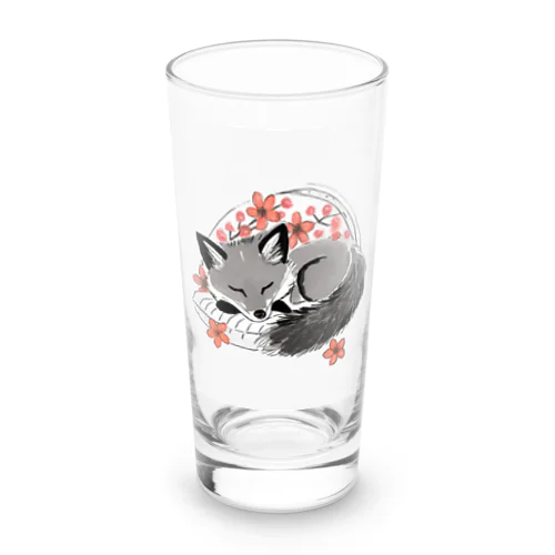 桜と銀ぎつね Long Sized Water Glass