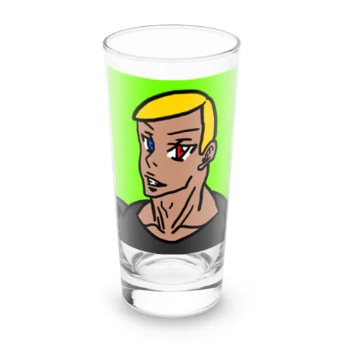 金髪色黒マッチョ Long Sized Water Glass