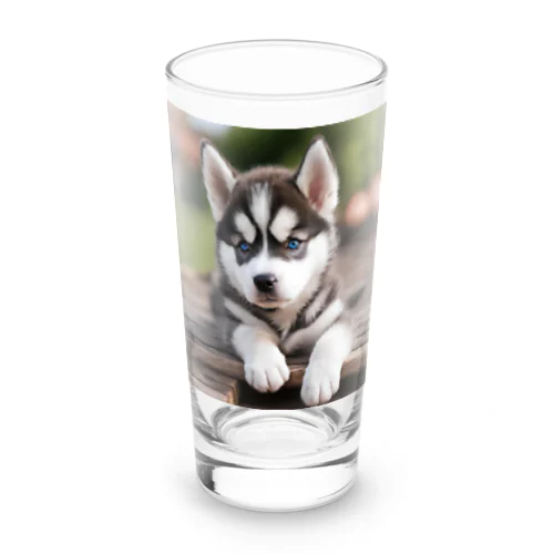 シベリアンハスキーの子犬のグッズ Long Sized Water Glass