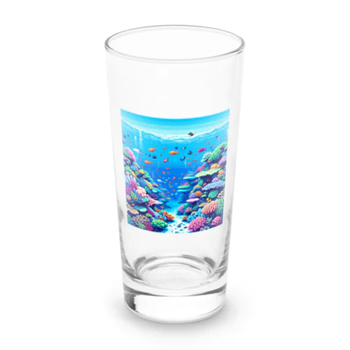 ドット絵沖縄の海 Long Sized Water Glass