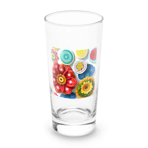 フラワー3D風 Long Sized Water Glass