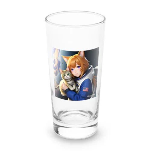 彼女とかわいいネコ Long Sized Water Glass