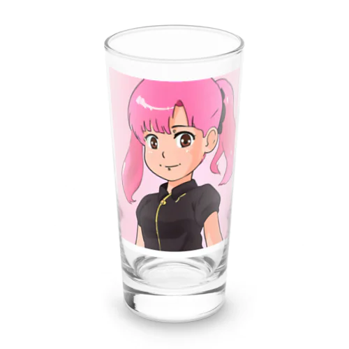 ピンク髪の女の子④ ロンググラス
