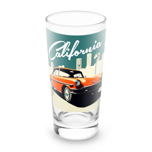 カリフォルニアのオレンジの車 Long Sized Water Glass