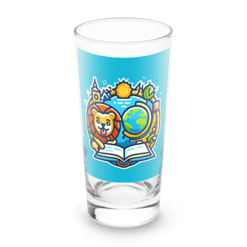 ライオンが楽しく学習 Long Sized Water Glass