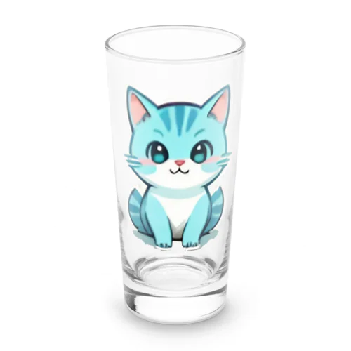 癒しのブルー猫グッズで、毎日を彩ろう Long Sized Water Glass