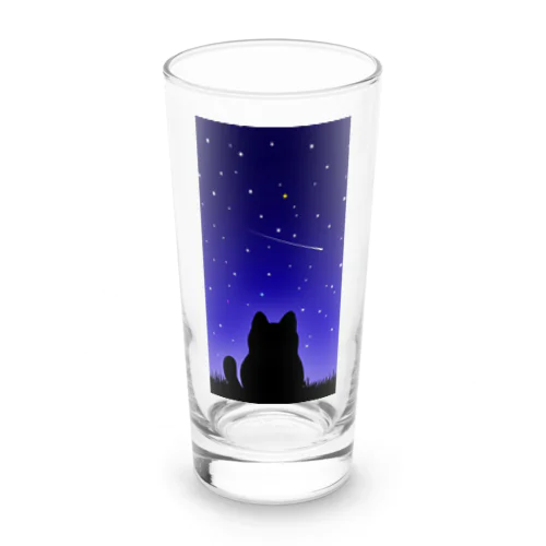 星に願いをするラッキーちゃん Long Sized Water Glass