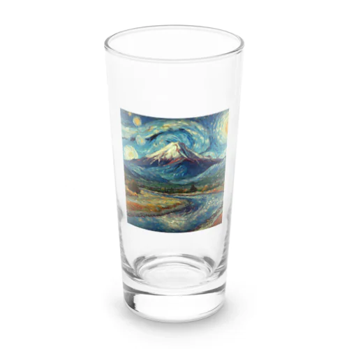 ゴッホ風フジヤマ Long Sized Water Glass