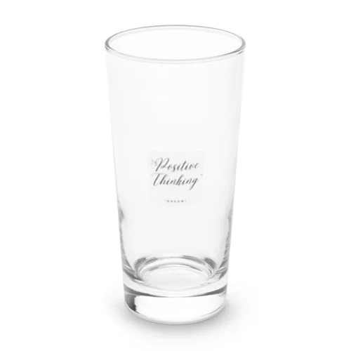 "Positive Thinking" Long Sized Water Glass