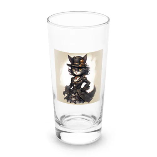 スチームパンクな猫-b Long Sized Water Glass