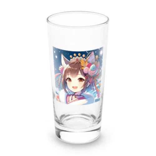 猫ギャル振り袖 Long Sized Water Glass