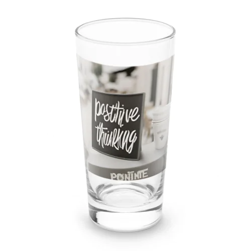 "Positive Thinking" Long Sized Water Glass