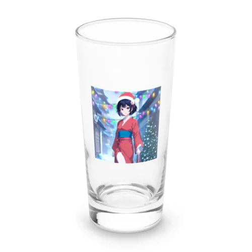 日本人女性クリスマスツリー Long Sized Water Glass