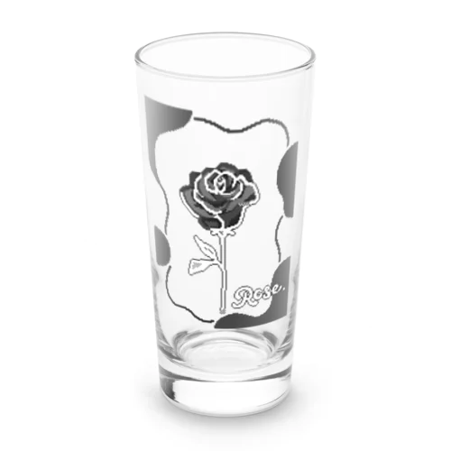 Black Rose Monotone Long Sized Water Glass