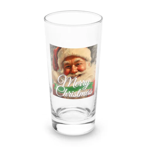 50's 笑うサンタクロースでメリークリスマス Long Sized Water Glass