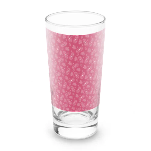微生物パターン赤_アイテムいろいろ Long Sized Water Glass