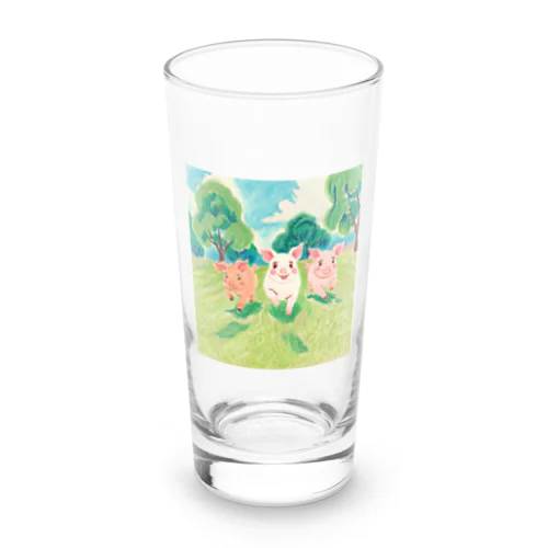 3匹のぶぅちゃん Long Sized Water Glass