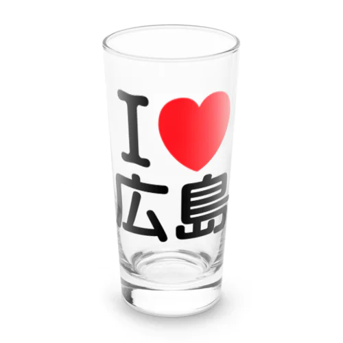 I LOVE 広島（日本語） Long Sized Water Glass