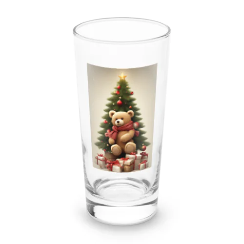 クリスマス テディーベアの思い出 Long Sized Water Glass