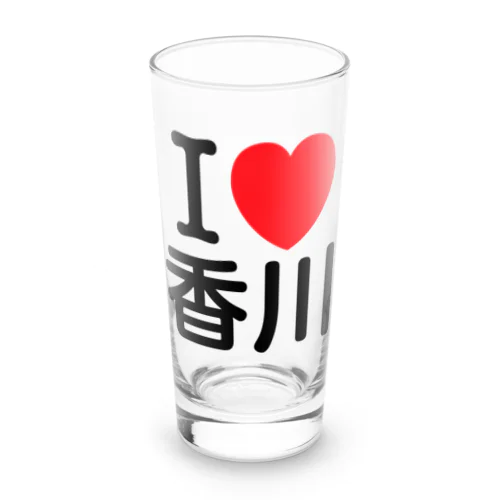 I LOVE 香川（日本語） Long Sized Water Glass