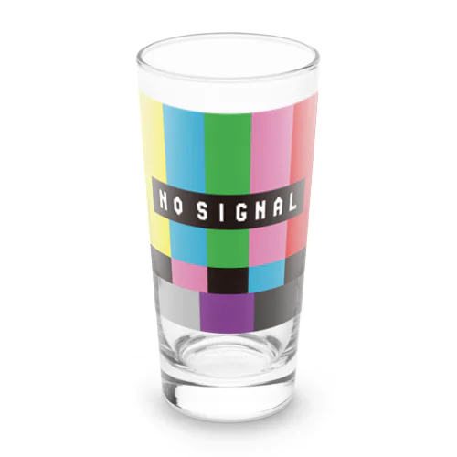 NO SIGNAL【テレビ・テストパターン・レトロデザイン】 Long Sized Water Glass