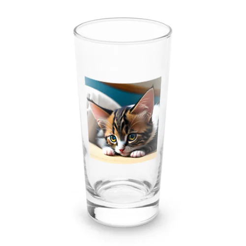 見つめる子猫 Long Sized Water Glass