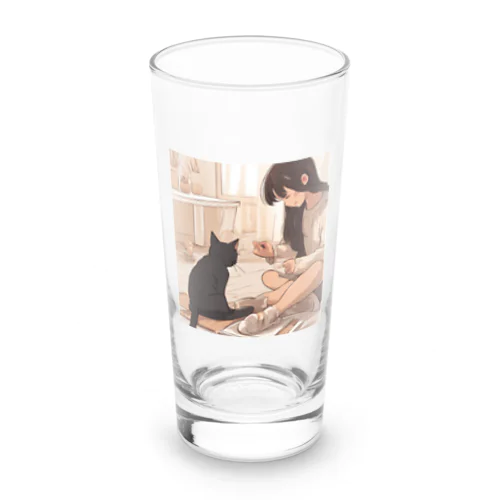 猫との柔らかな時間 Long Sized Water Glass