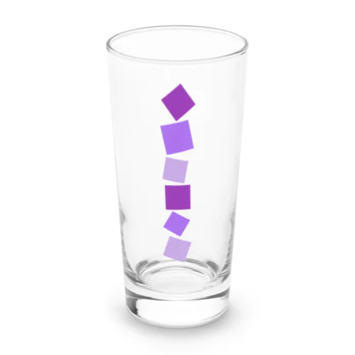 紫色の四角形 Long Sized Water Glass