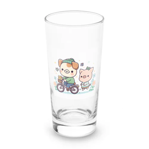 ぷくぷくシールのイラスト Long Sized Water Glass