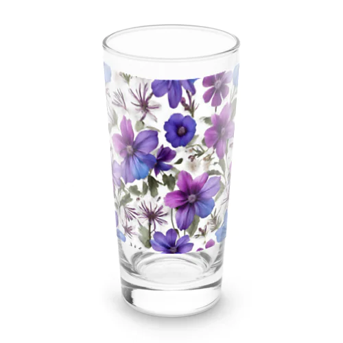 紫の綺麗なお花 Long Sized Water Glass