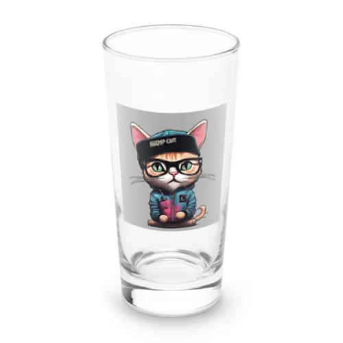ヒップホップ猫 Long Sized Water Glass