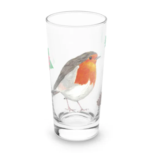 [森図鑑] クリスマスロビン(西洋こまどり)A Long Sized Water Glass