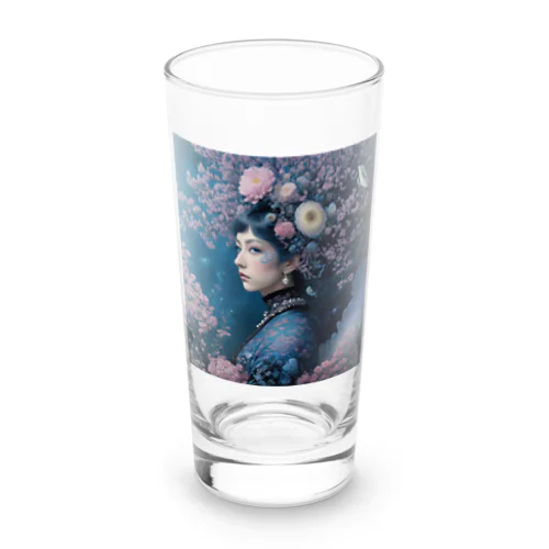 「夜桜の幻想：桜の精霊」 - "Night Sakura Fantasia: Spirit of the Cherry Blossom" Long Sized Water Glass