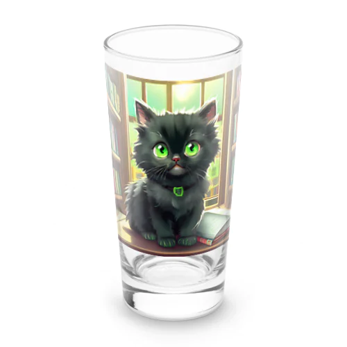 図書室の黒猫01 Long Sized Water Glass