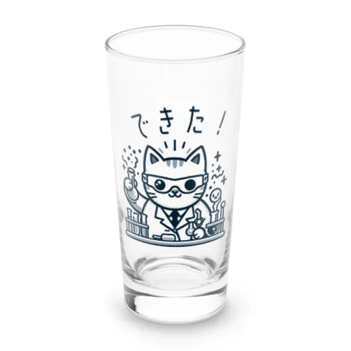 発明家の猫ちゃん Long Sized Water Glass