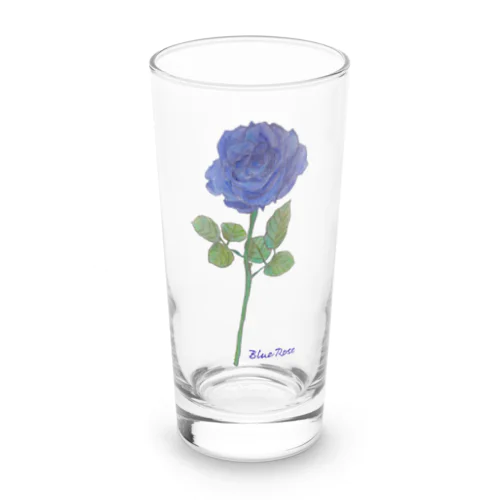 夢叶う青い薔薇 Long Sized Water Glass