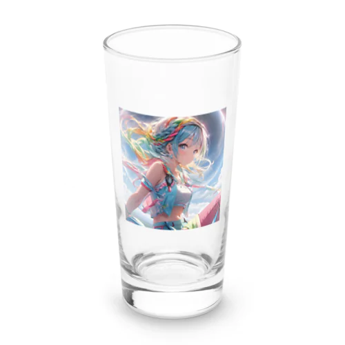 カラフルヘアー少女 Long Sized Water Glass