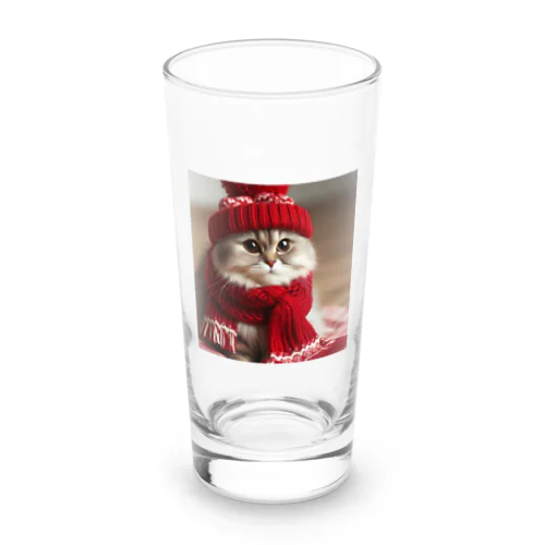 猫とマフラーの冬 Long Sized Water Glass