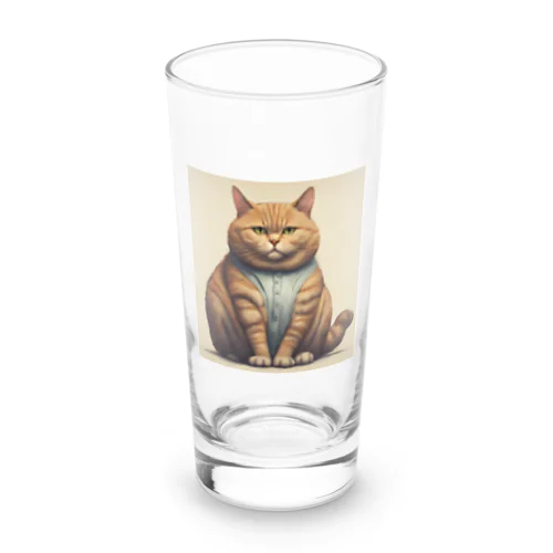 ぽっちゃり猫 Long Sized Water Glass