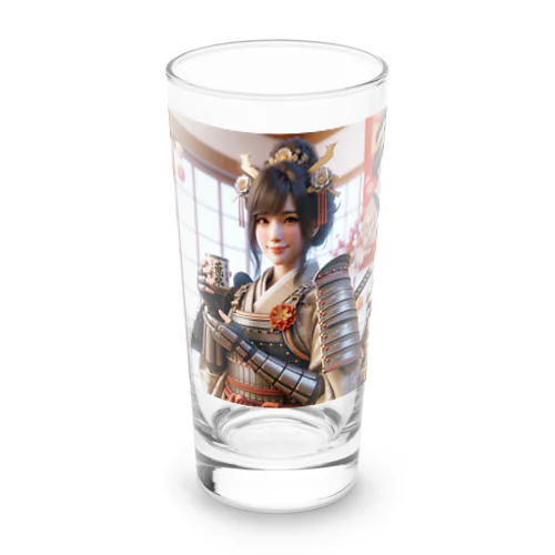 呑(どん)女武士の正月 Long Sized Water Glass
